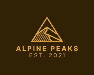 Geometric Mountain Peak logo design