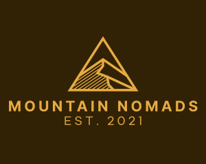 Geometric Mountain Peak logo design