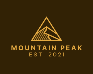 Geometric Mountain Peak logo design