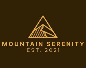Geometric Mountain Peak logo