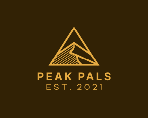 Geometric Mountain Peak logo design