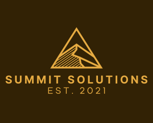 Geometric Mountain Peak logo design