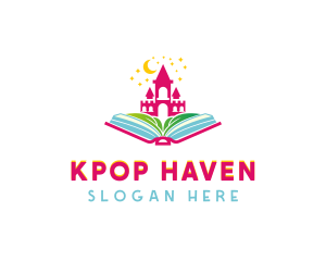 Kindergarten Kids Book logo design