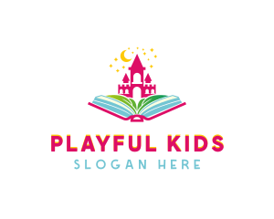 Kindergarten Kids Book logo design