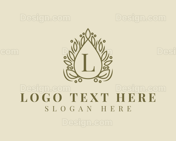 Wreath Foliage Lettermark Logo