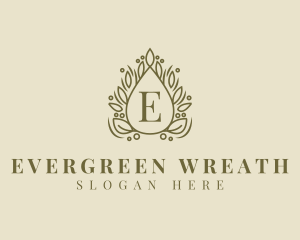 Wreath Foliage Lettermark logo design