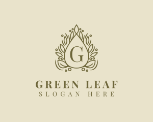 Wreath Foliage Lettermark logo design