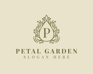 Wreath Foliage Lettermark logo design