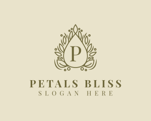 Wreath Foliage Lettermark logo design