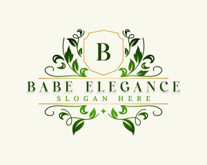 Elegant Leaf Wreath logo design