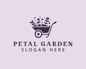 Wheelbarrow Flower Landscaping logo design