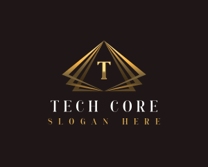 Pyramid Modern Triangle logo design