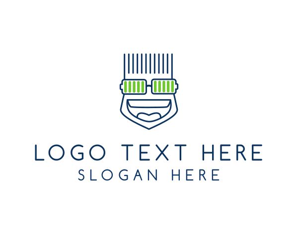 Laughing logo example 2
