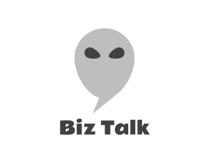 Alien Chat Bubble Logo