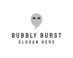 Alien Chat Bubble logo design