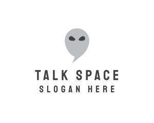 Alien Chat Bubble logo