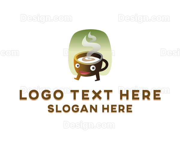 Hot Coffee Cafe Logo