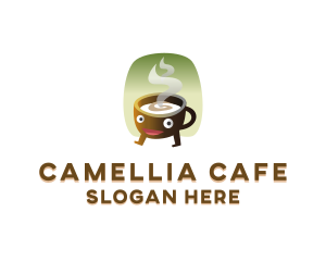 Hot Coffee Cafe logo design