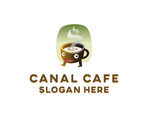 Hot Coffee Cafe logo design