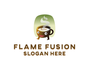 Hot Coffee Cafe logo design