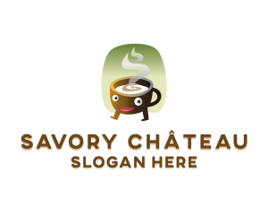 Hot Coffee Cafe logo design