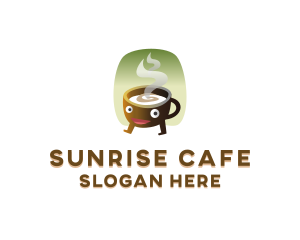 Hot Coffee Cafe logo design