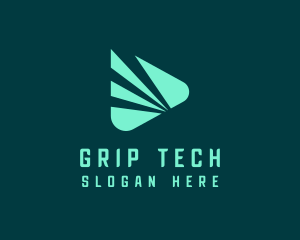 Tech Play Button logo design