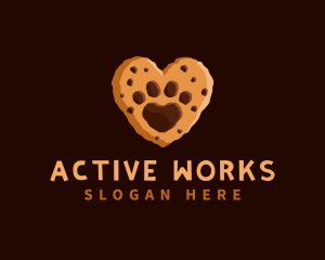 Heart Paw Cookie logo design