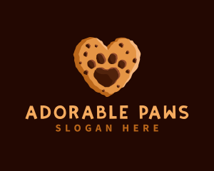 Heart Paw Cookie logo design