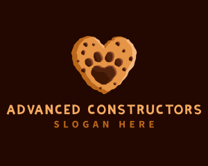 Heart Paw Cookie logo design