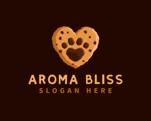 Heart Paw Cookie logo design