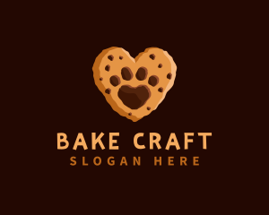 Heart Paw Cookie logo design