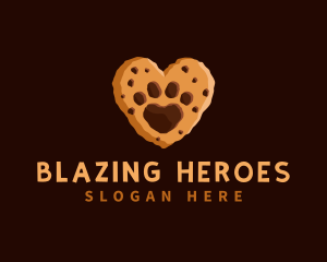 Heart Paw Cookie logo design