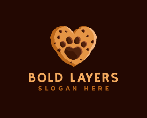 Heart Paw Cookie logo design