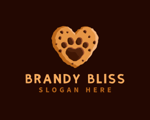 Heart Paw Cookie logo design