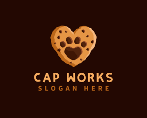 Heart Paw Cookie logo design