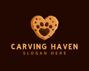 Heart Paw Cookie logo design