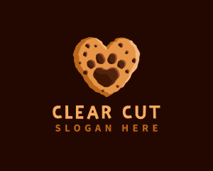 Heart Paw Cookie logo design