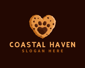 Heart Paw Cookie logo design