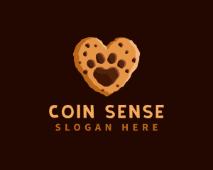 Heart Paw Cookie logo design