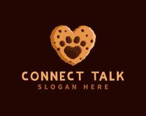 Heart Paw Cookie logo design