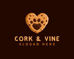 Heart Paw Cookie logo design