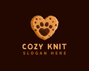 Heart Paw Cookie logo design