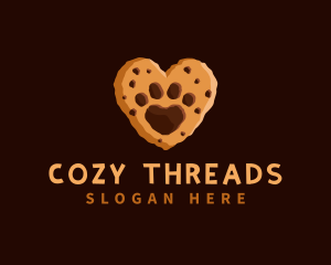 Heart Paw Cookie logo design