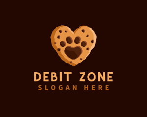 Heart Paw Cookie logo design