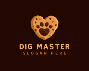 Heart Paw Cookie logo design