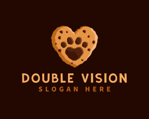 Heart Paw Cookie logo design