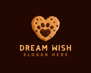 Heart Paw Cookie logo design