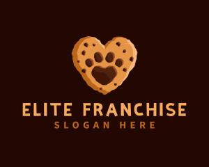 Heart Paw Cookie logo design