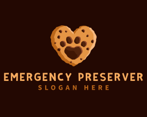 Heart Paw Cookie logo design